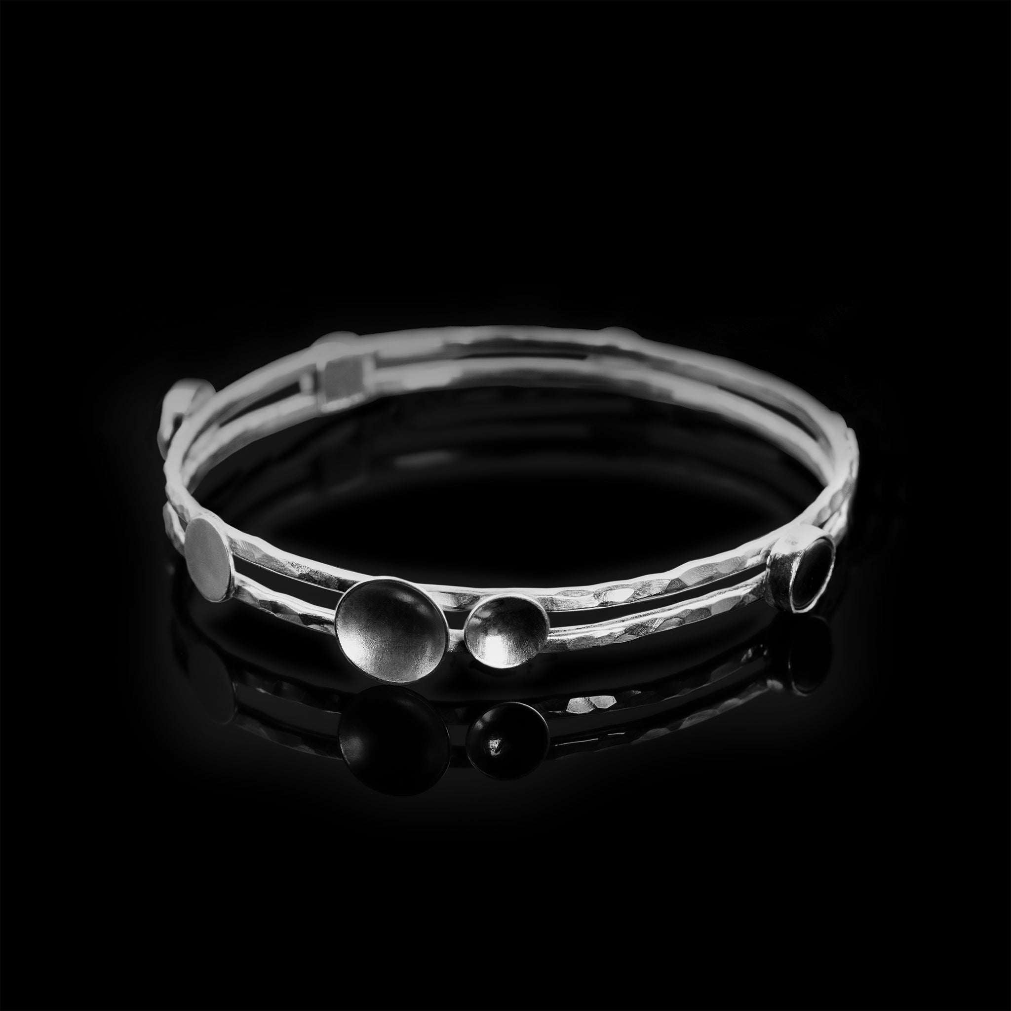 Silver Constellation bangle by Rouaida.
