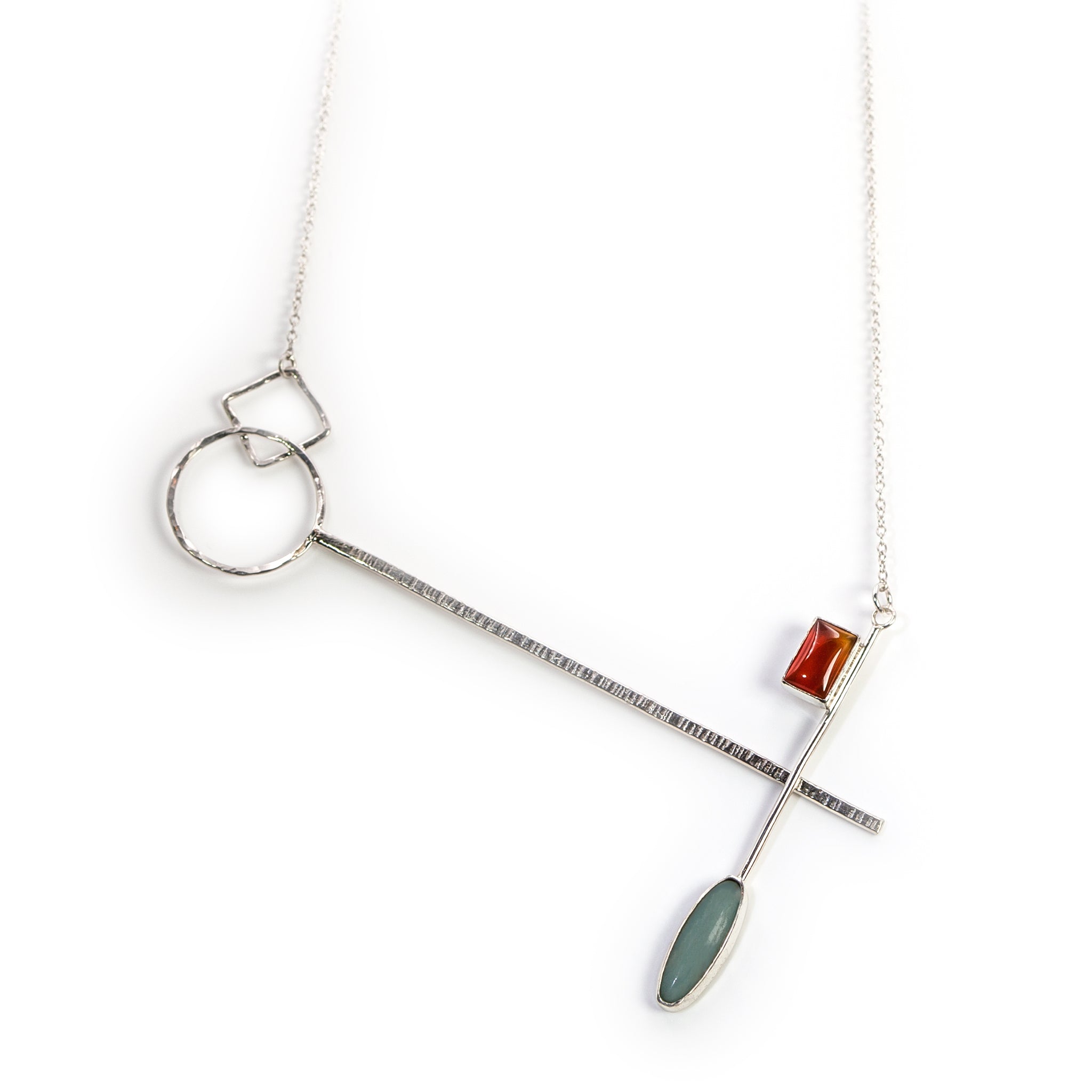 Sterling silver Keystone necklace by Rouaida.