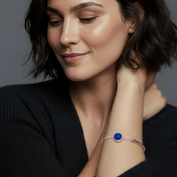 Illustration showing how the Melody bangle looks when worn.