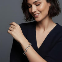 Illustration showing how the Ripple bangle looks when worn.