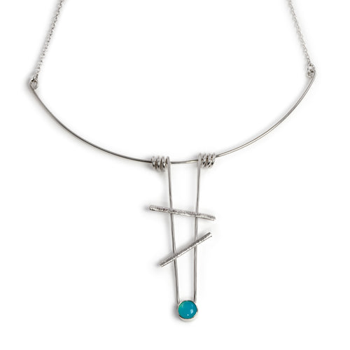 Helter Skelter necklace in sterling silver by Rouaida.