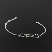 Sterling silver Quantum chain bracelet by Rouaida. 