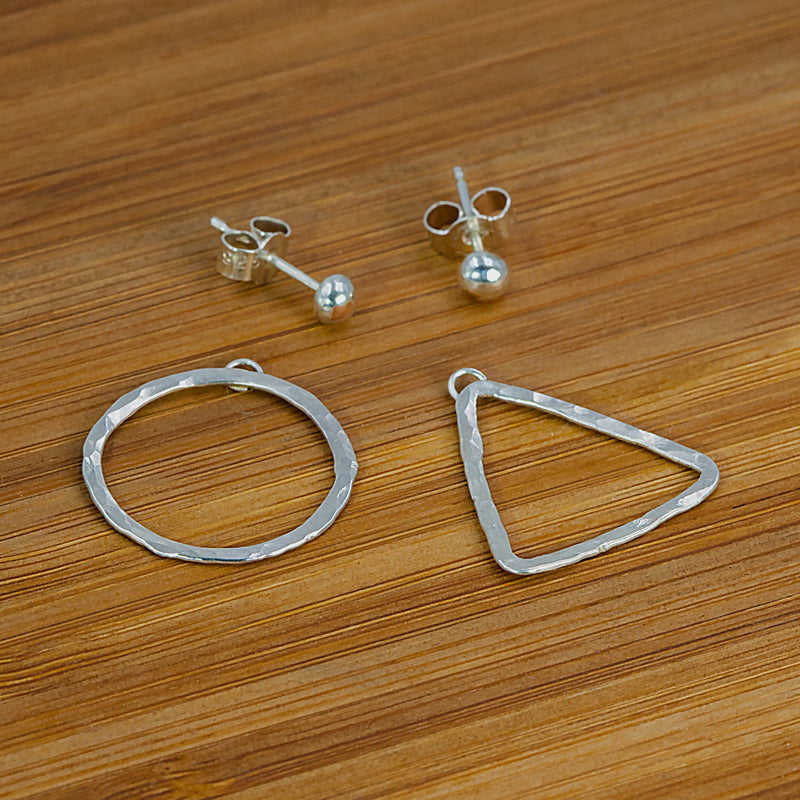 Sterling silver Quantum earrings by Rouaida.